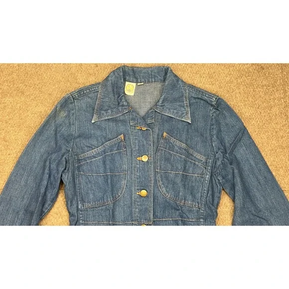Rumble‎ Seats Rare Vtg Women's Button Up Long Sleeve Soft Denim Jacket Size M - Picture 4 of 15